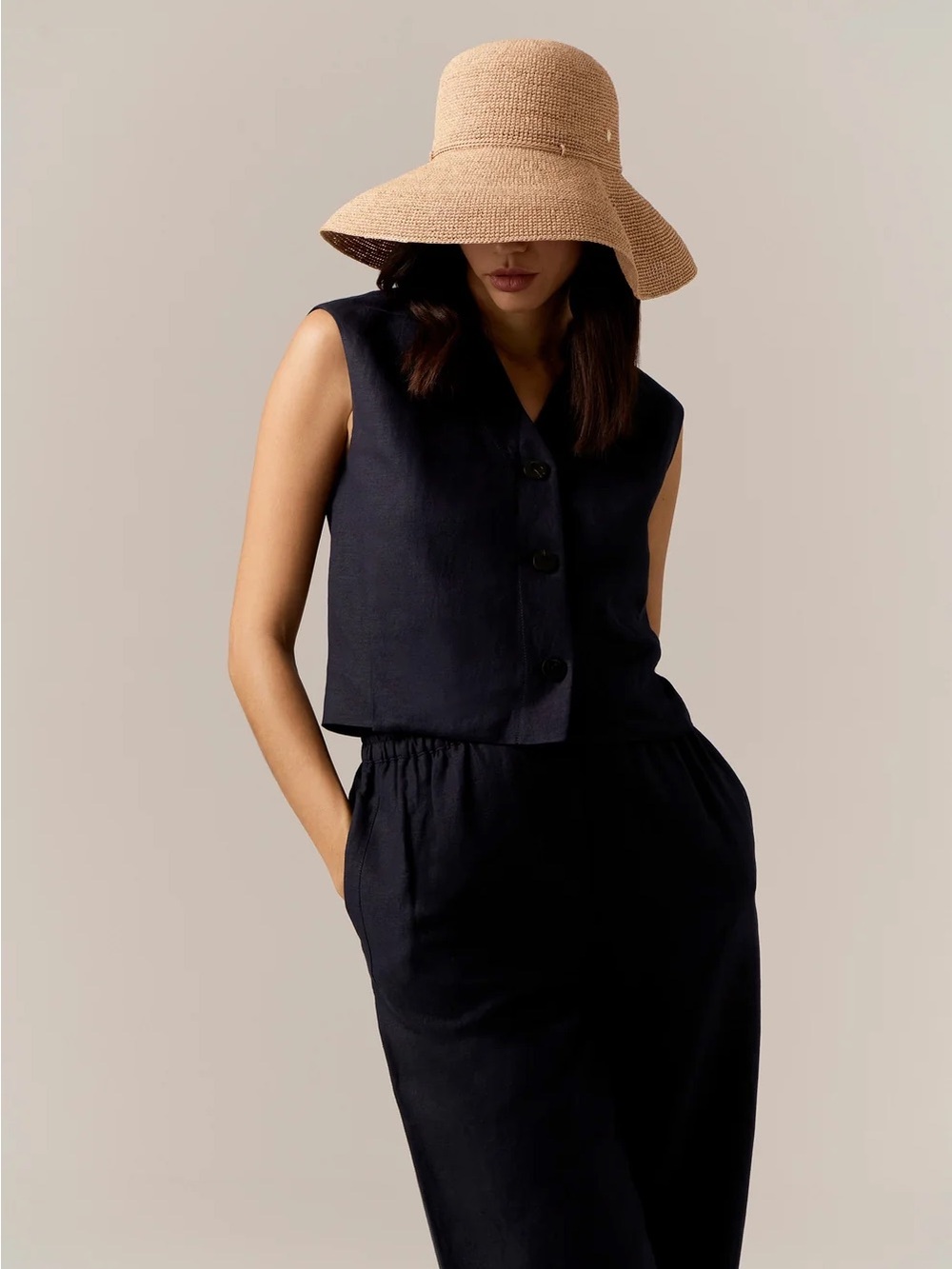 Provence 12 Raffia Crochet Hat M